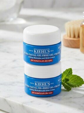 Kiehl's Mini Ultra Facial Oil-Free Gel Cream .25oz Trial Size Bundle